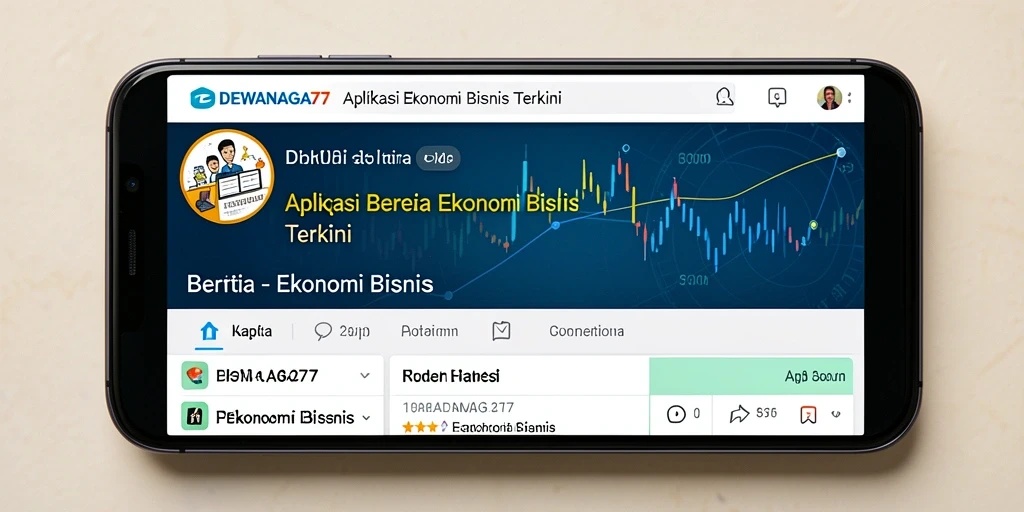 Tampilan antarmuka DEWANAGA77 menampilkan berita ekonomi terkini.