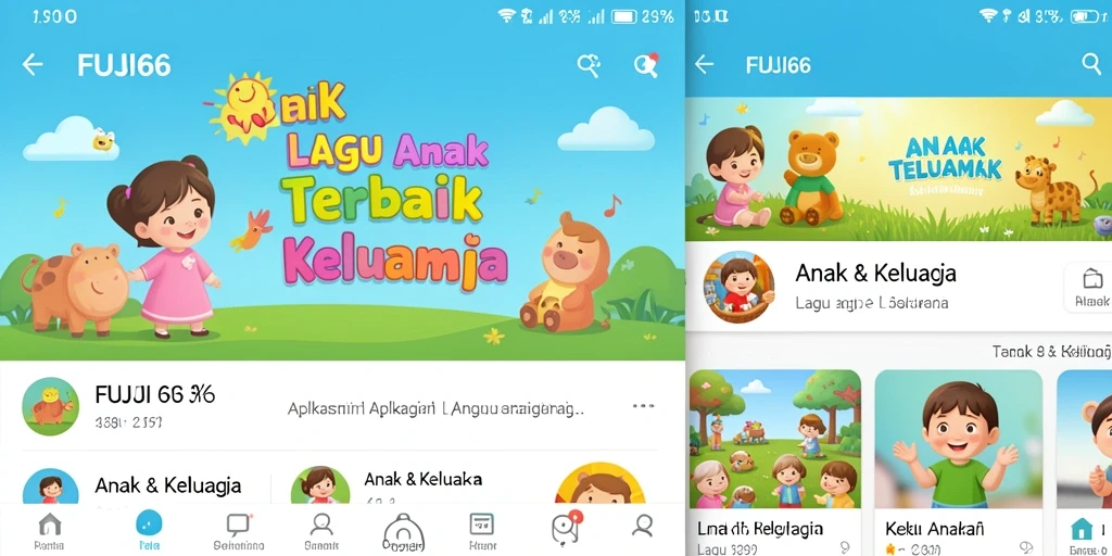 Tampilan antarmuka aplikasi FUJI66 yang interaktif dan penuh warna.