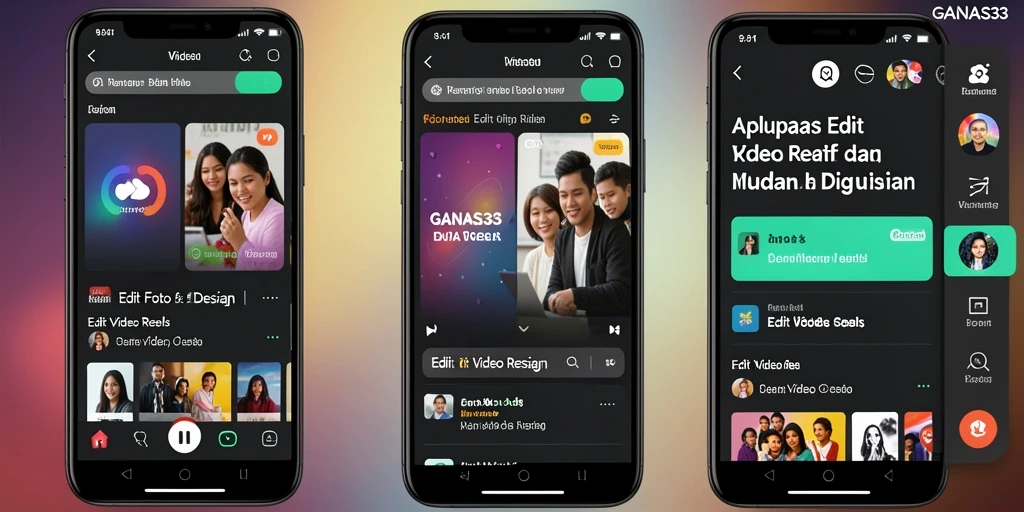 Antarmuka GANAS33 dengan fungsi Editing Video Reels yang intuitif dan lengkap.