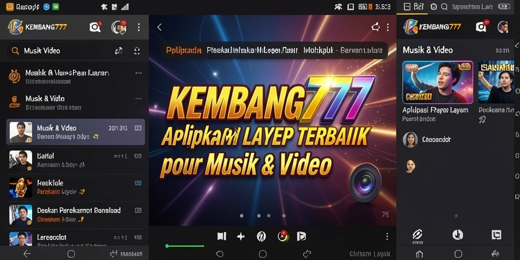 Tampilan antarmuka aplikasi KEMBANG777 saat merekam layar.