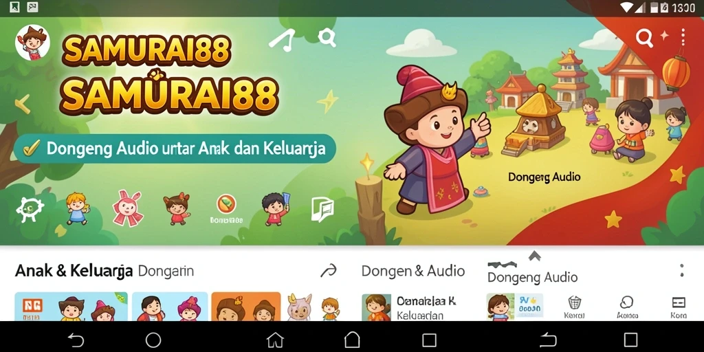 Antarmuka SAMURAI88 yang menarik dan ramah anak.
