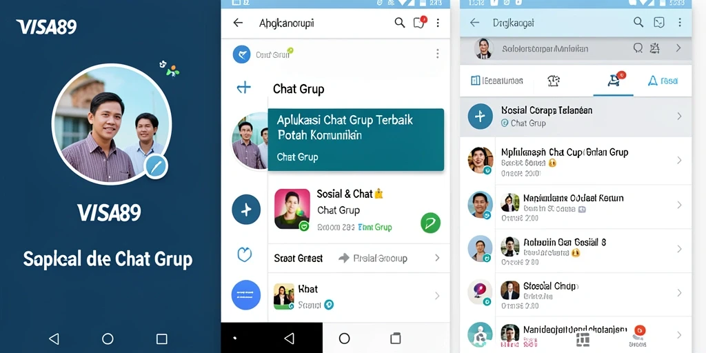 Tampilan antarmuka <strong>VISA89</strong> yang sederhana dan mudah dipahami untuk chat grup.