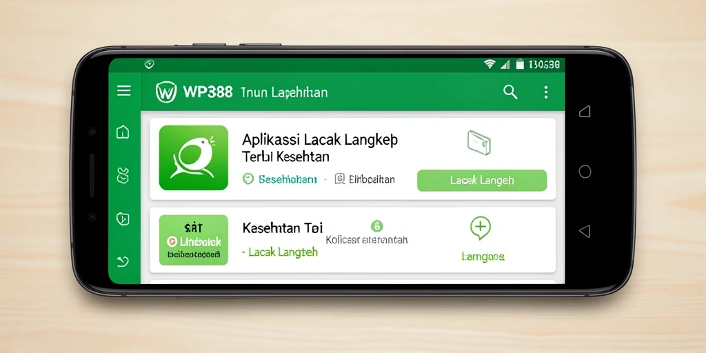Antarmuka aplikasi WP888 menampilkan statistik langkah harian pengguna.